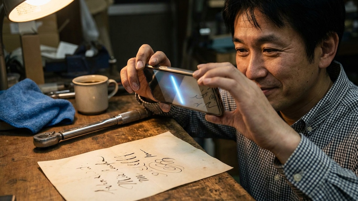 手書きメモをスマホで撮影し OCR でデジタル化する日本人店主 - Car-CRM 手書きメモ自動入力機能