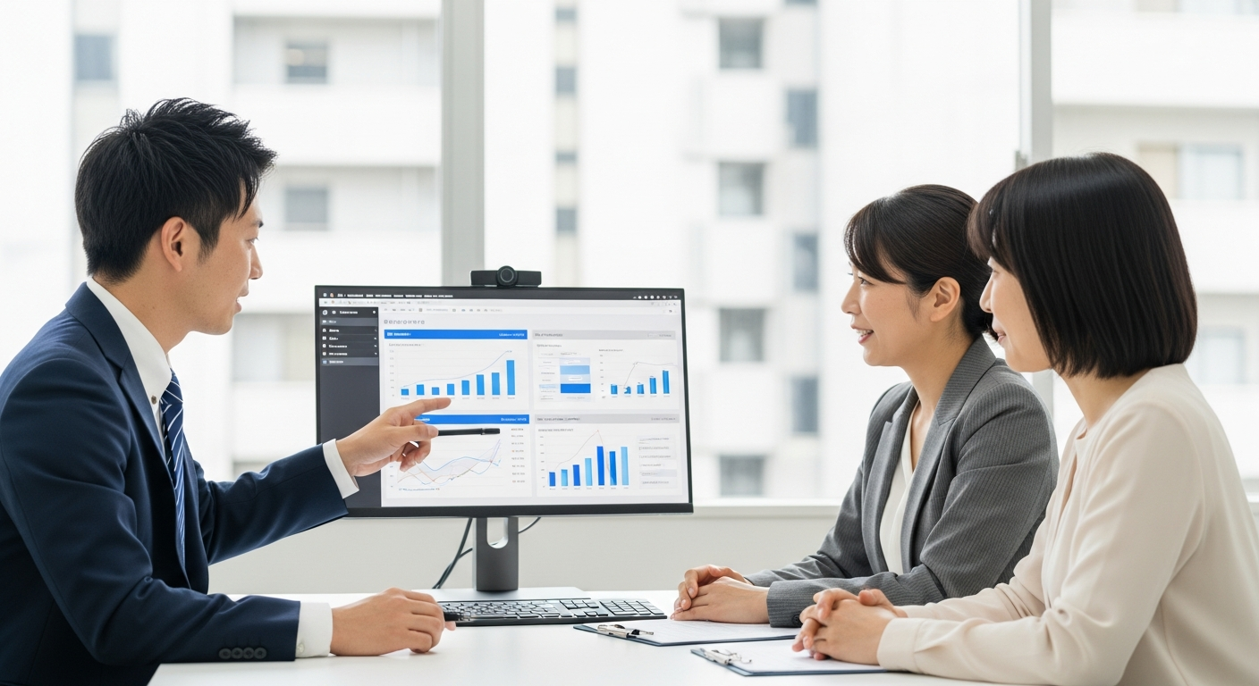 経営者とコンサルタントの打ち合わせ