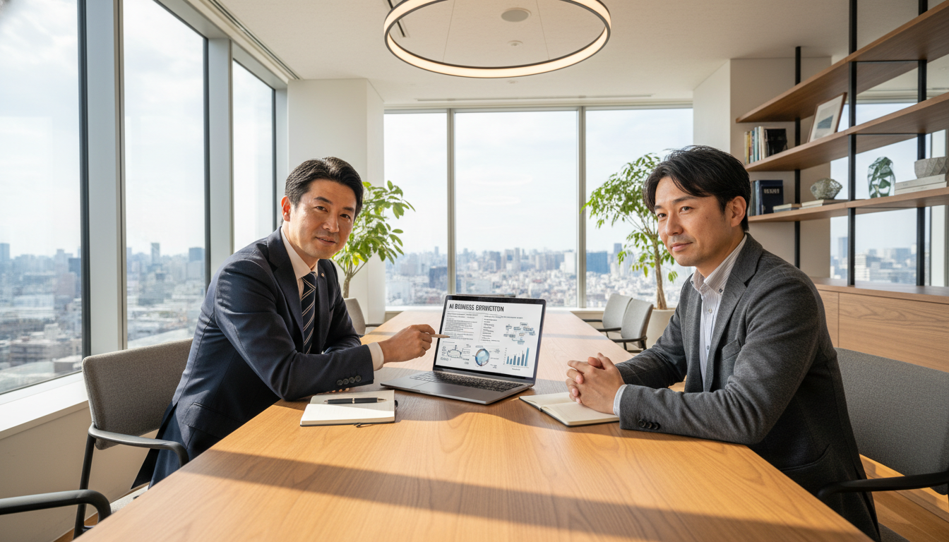AIコンサルタントと経営者の打ち合わせ